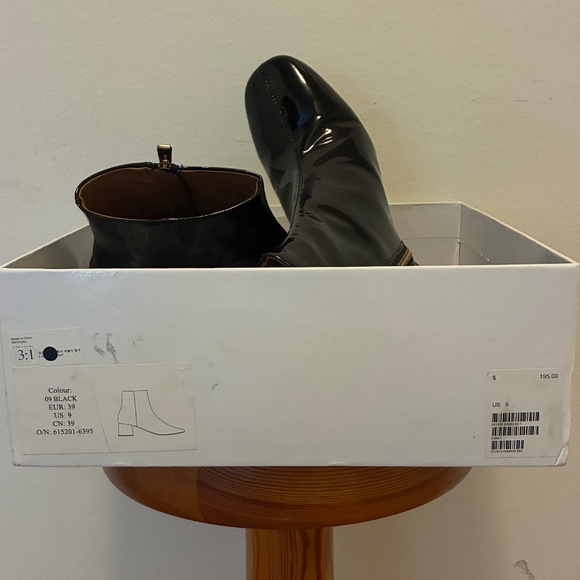 Black & Other Stories Patent Leather Ankle Boots - Picture 8 of 8